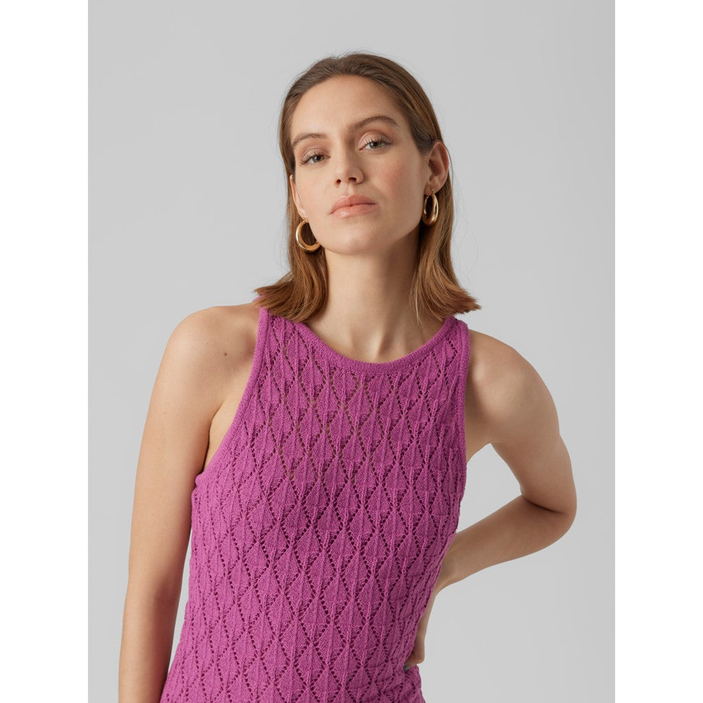 SLEEVELESS CROCHET 7/8 DRESS