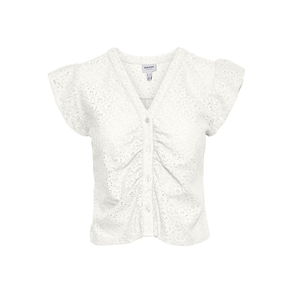 CAP SLEEVE V-NECK SHIRT