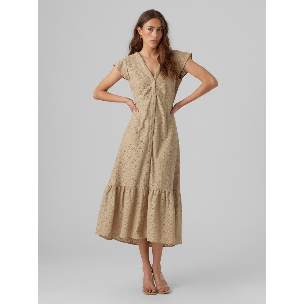 CAP SLEEVE V-NECK 7/8 DRESS