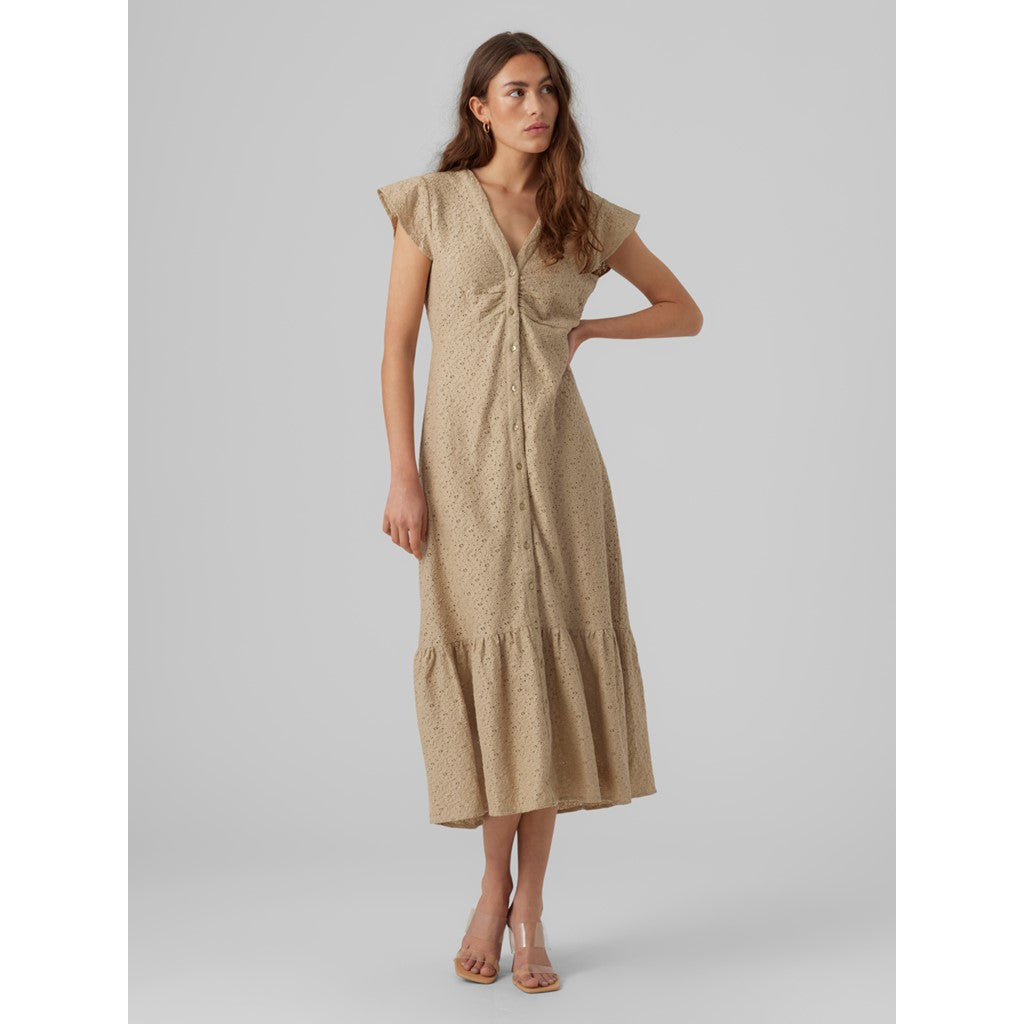 CAP SLEEVE V-NECK 7/8 DRESS