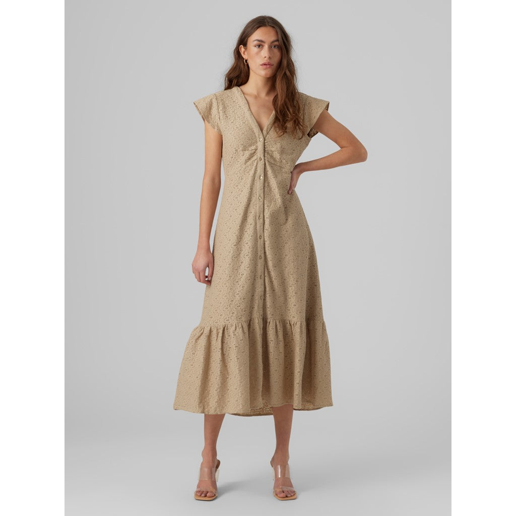 CAP SLEEVE V-NECK 7/8 DRESS