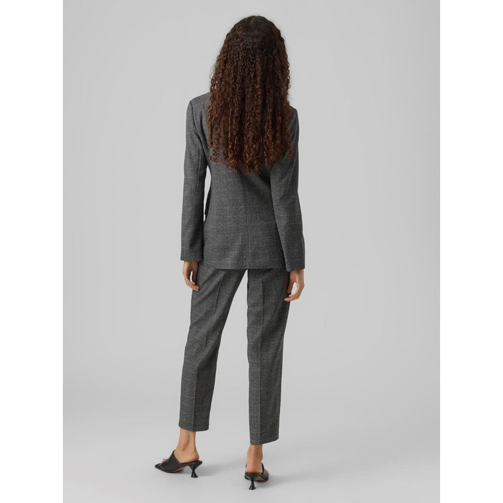 HIGH RISE TAPERED CHECK PANT