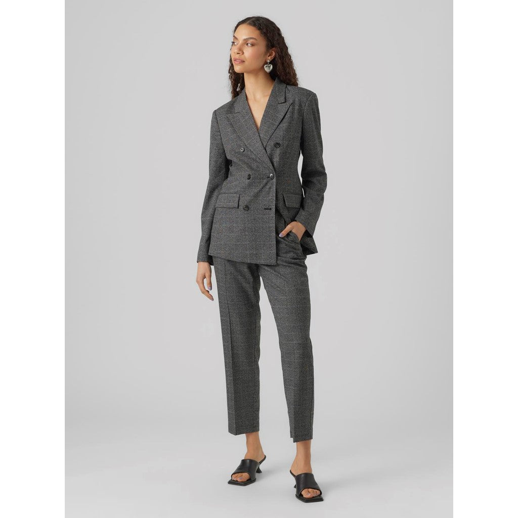 HIGH RISE TAPERED CHECK PANT