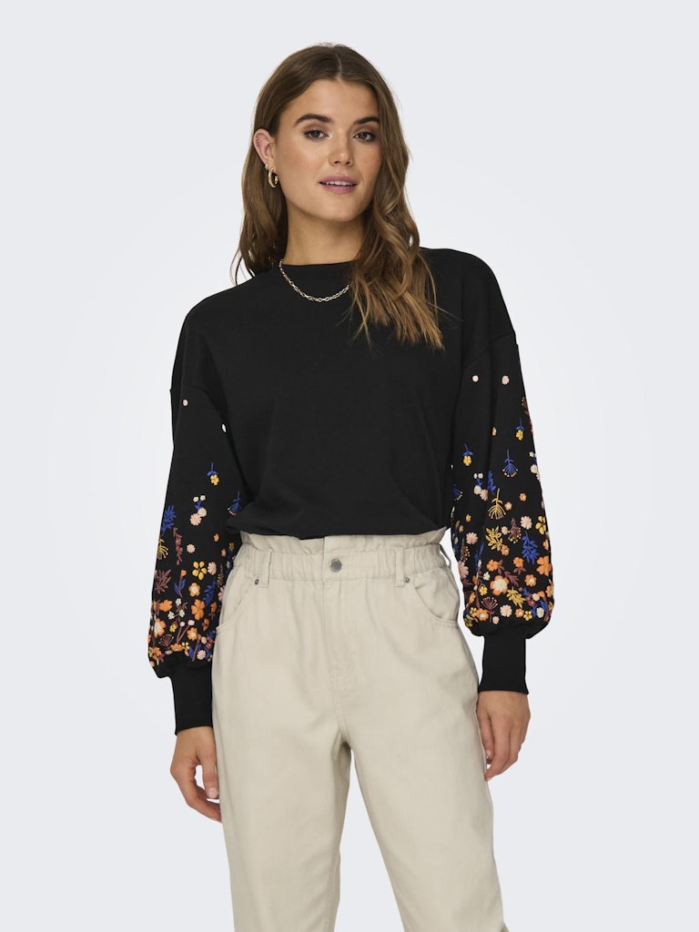 BROOKE O-NECK FLOWER SWEATSHIRT