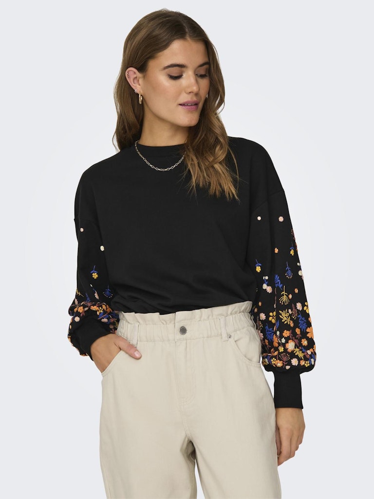 BROOKE O-NECK FLOWER SWEATSHIRT