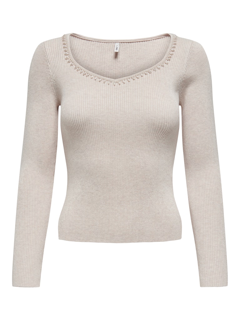 V-NECK PEARL KNIT