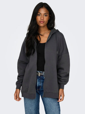 OVERSIZE ZIP HOOD SWEATSHIRT