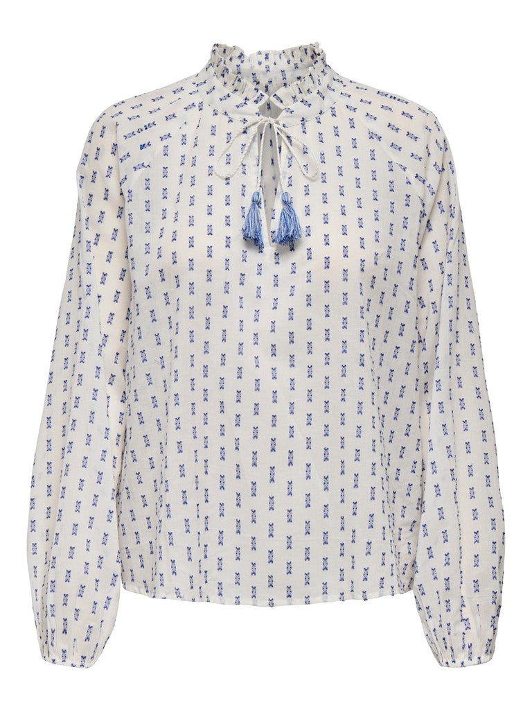 ONLGISELLE O-NECK TIE SHIRT