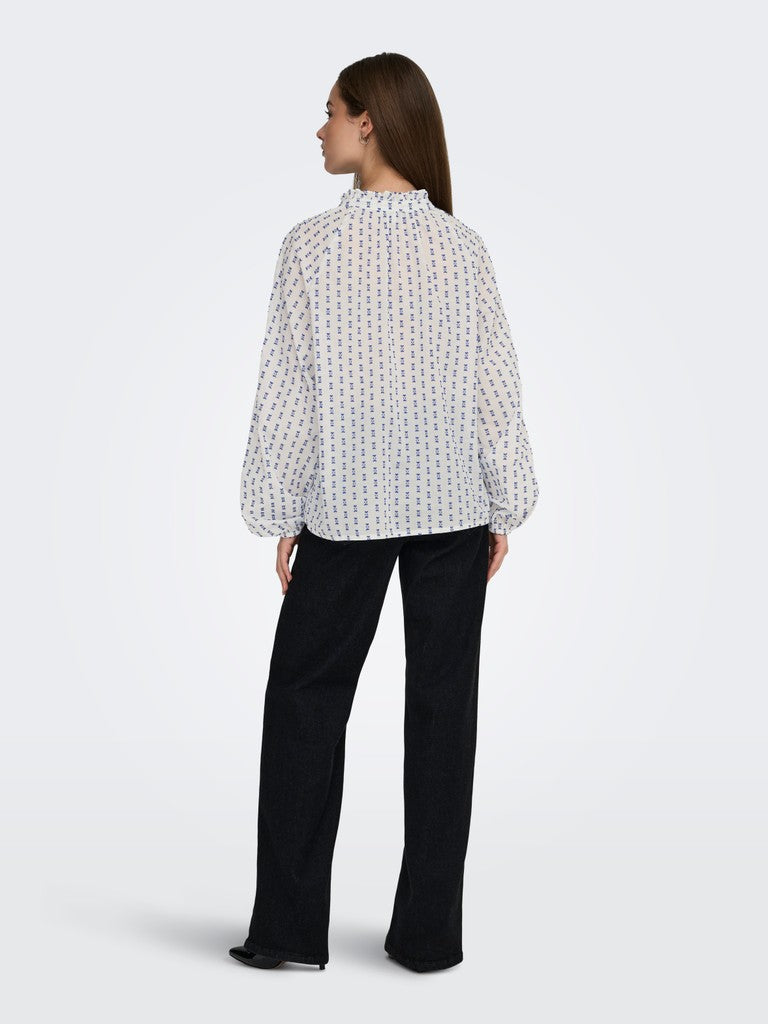 ONLGISELLE O-NECK TIE SHIRT
