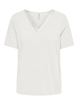 ONLFREE S/S SPLIT V-NECK TOP