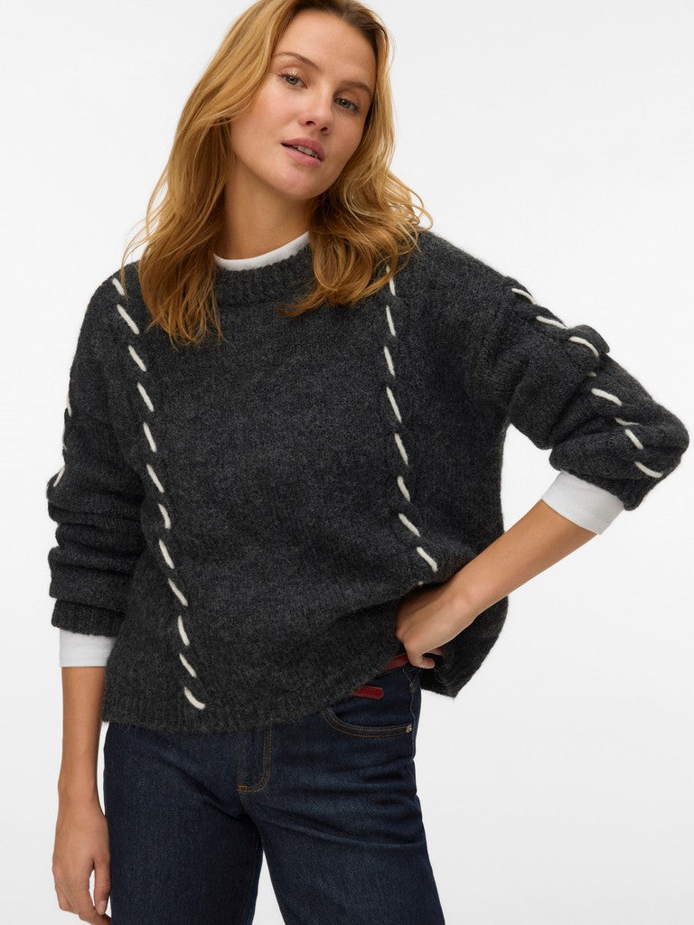 ILINA O-NECK HANDSTITCH PULLOVER