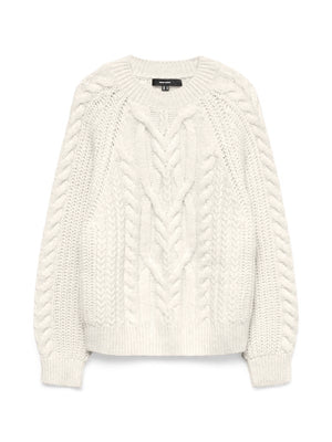 JADA O-NECK CABLE PULLOVER