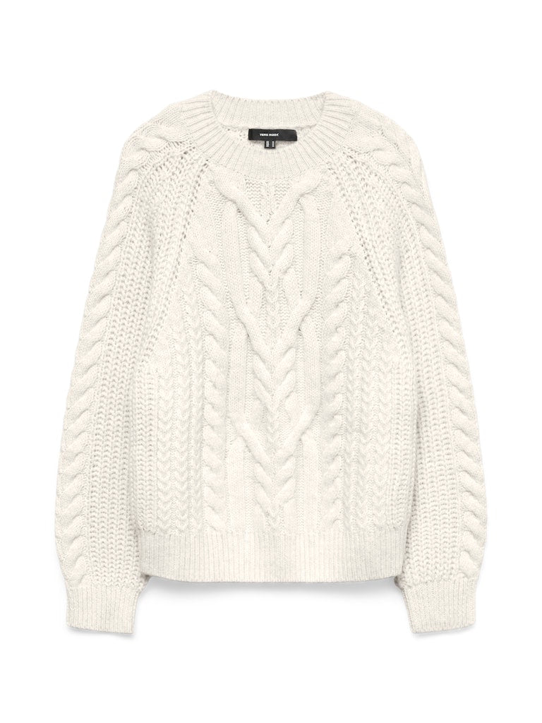 JADA O-NECK CABLE PULLOVER