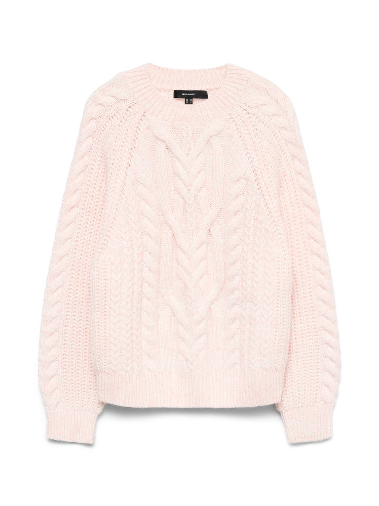 JADA O-NECK CABLE PULLOVER