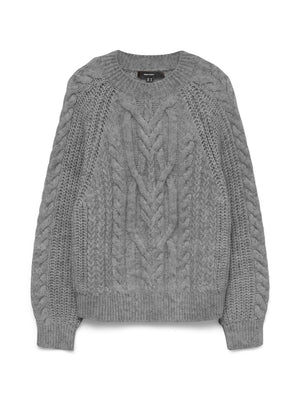 JADA O-NECK CABLE PULLOVER