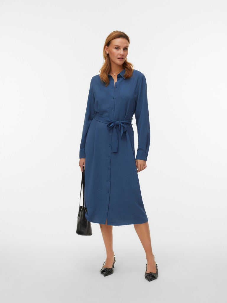 VMESME LS CALF SHIRT DRESS