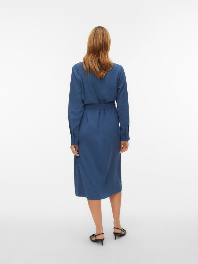 VMESME LS CALF SHIRT DRESS