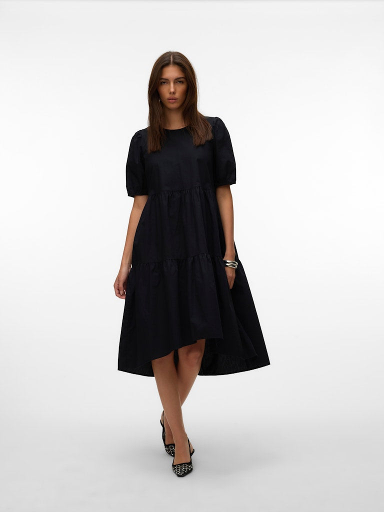 JARLOTTE 2/4 O-NECK CALF DRESS