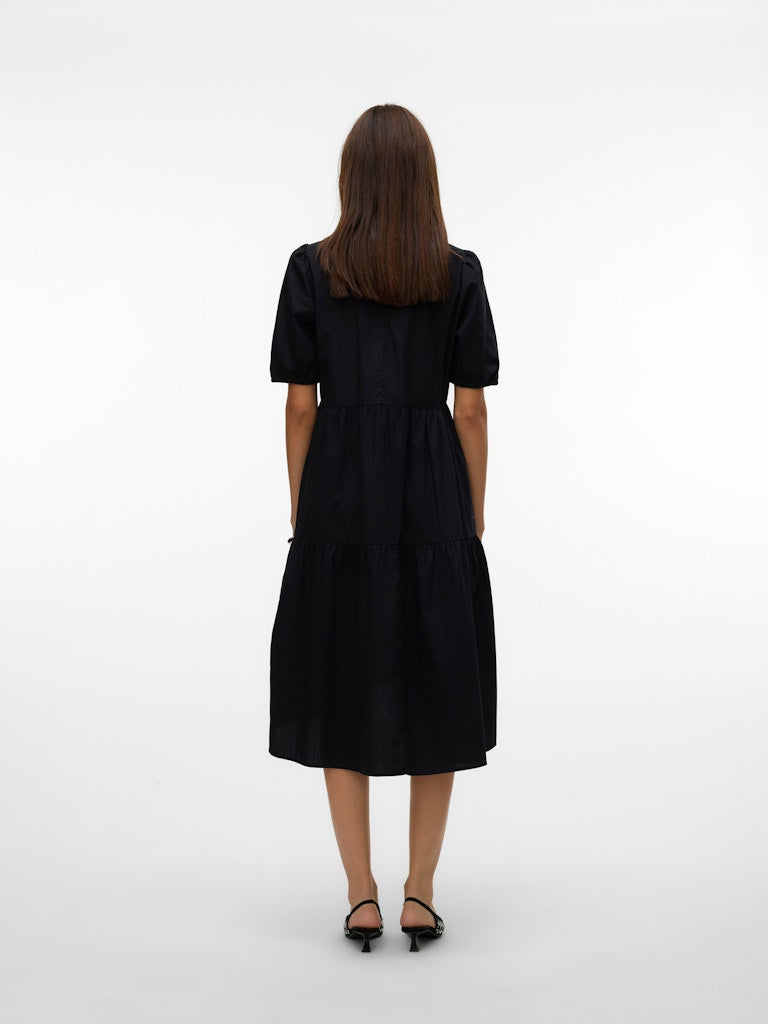 JARLOTTE 2/4 O-NECK CALF DRESS