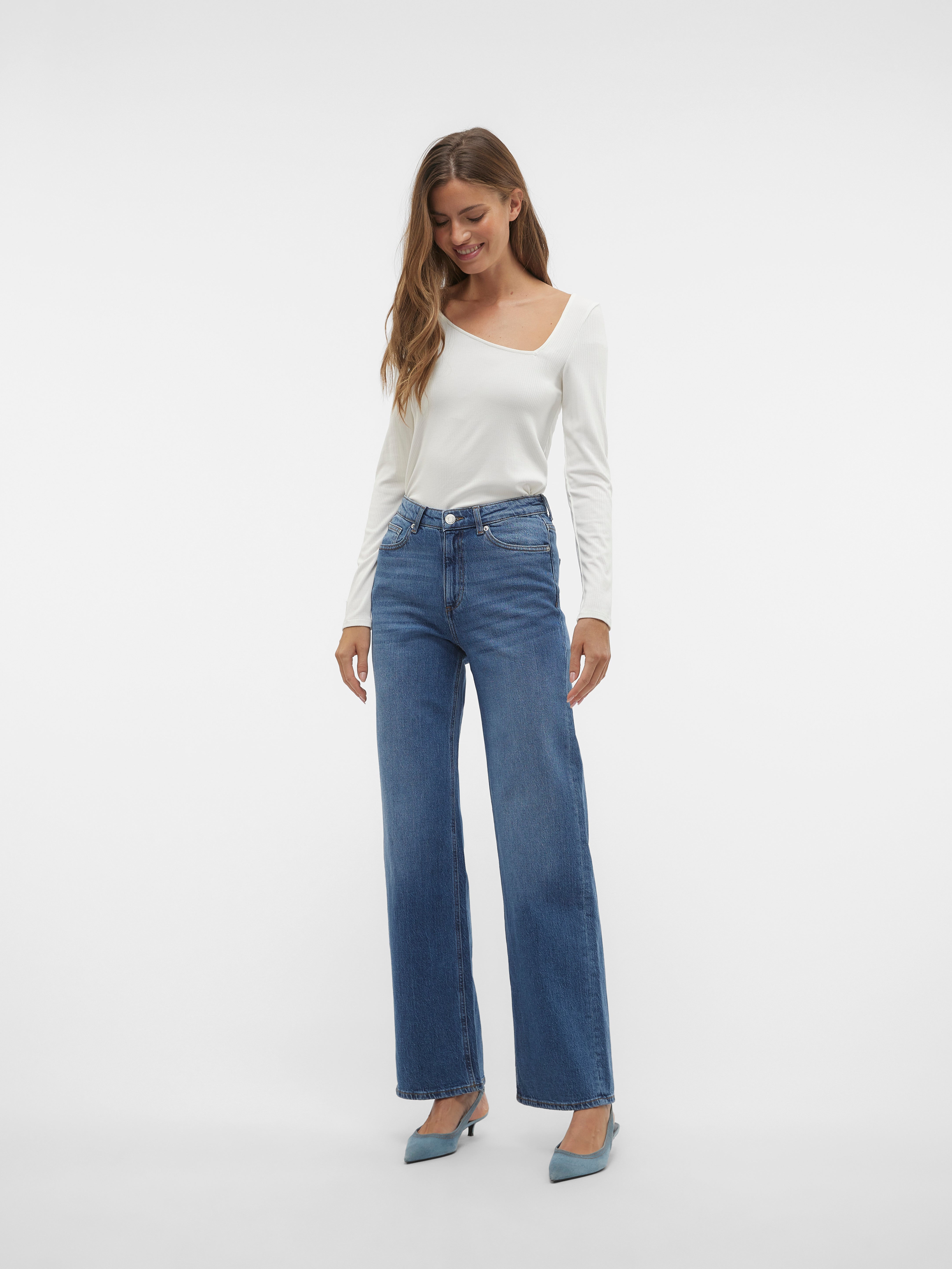 HIGH RISE WIDE JEANS
