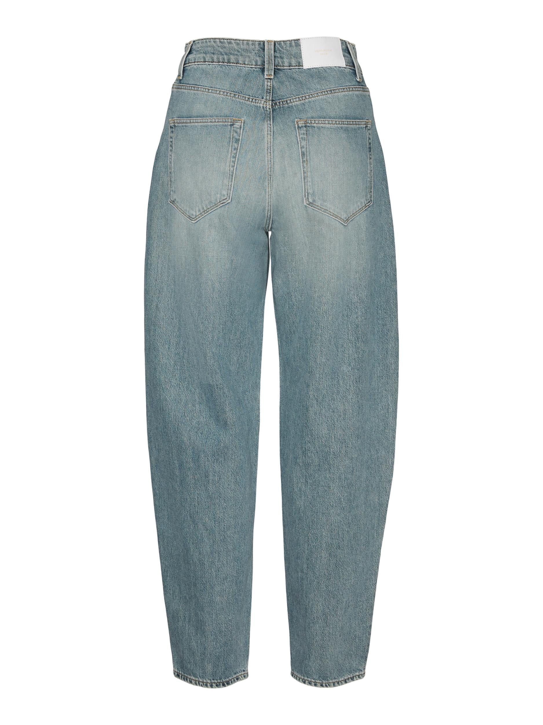 HIGH RISE LOOSE TAP BARREL JEANS