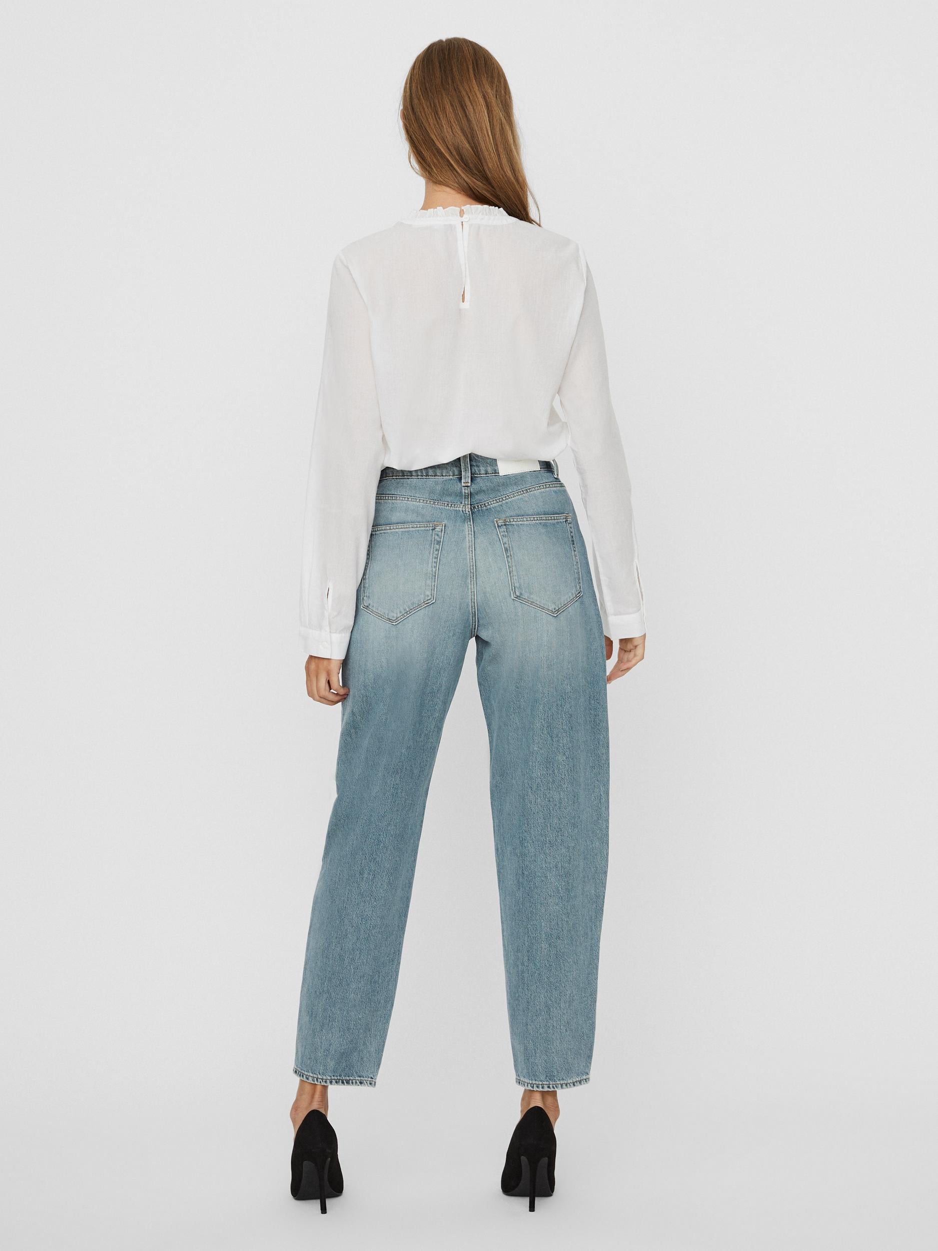 HIGH RISE LOOSE TAP BARREL JEANS