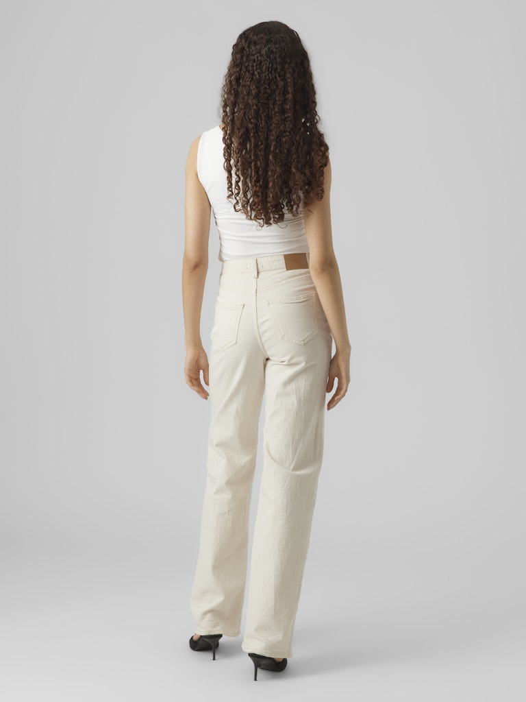 TESSA HR WIDE JEANS ECRU