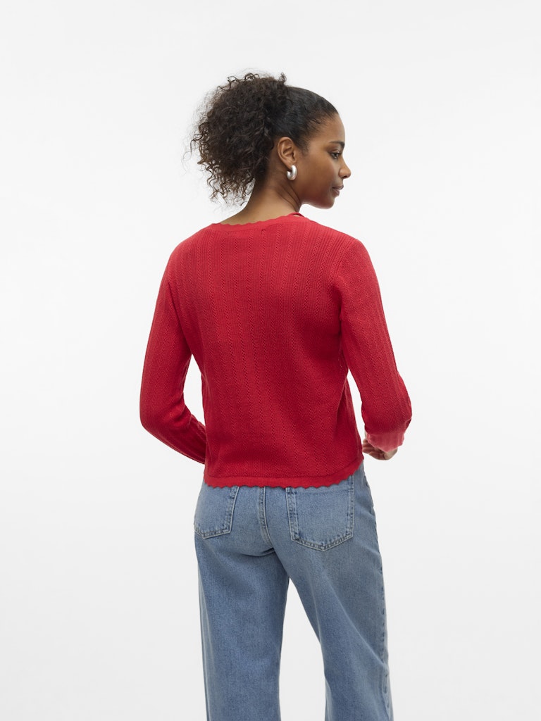 POINTELLE V-NECK CARDIGAN