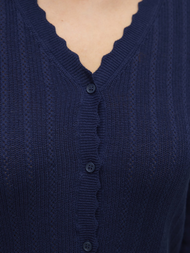 POINTELLE V-NECK CARDIGAN