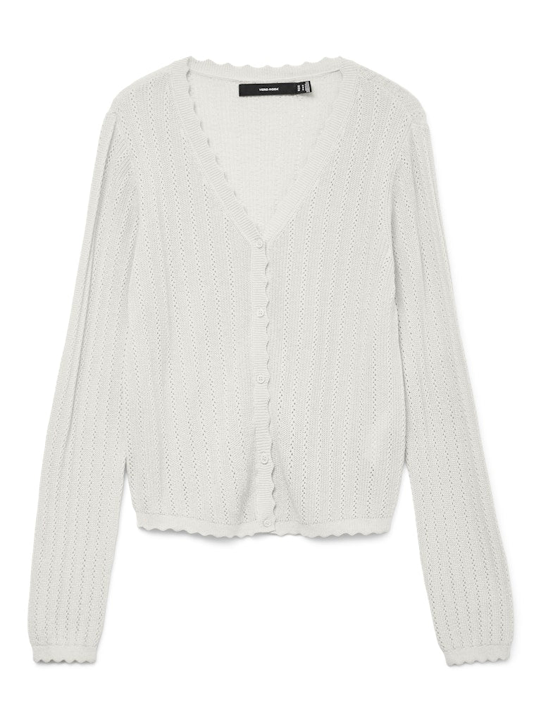 POINTELLE V-NECK CARDIGAN