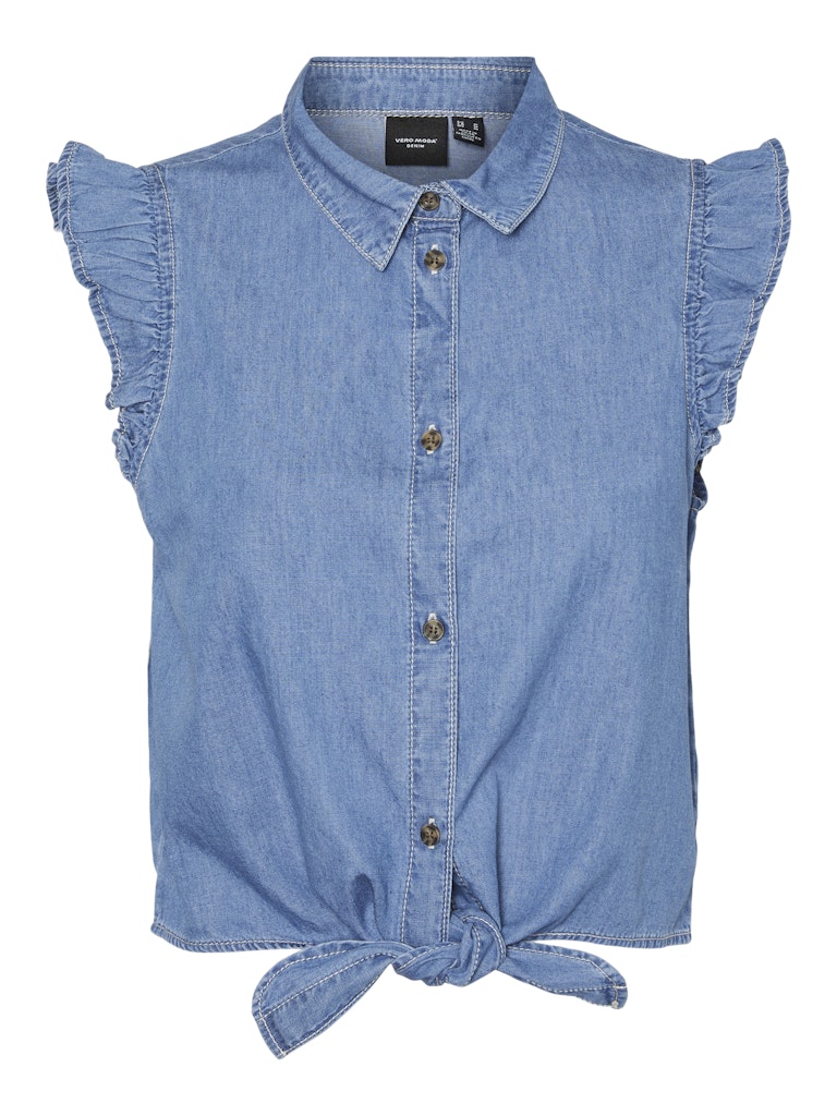 NOE SLEEVELESS FRILL SHIRT