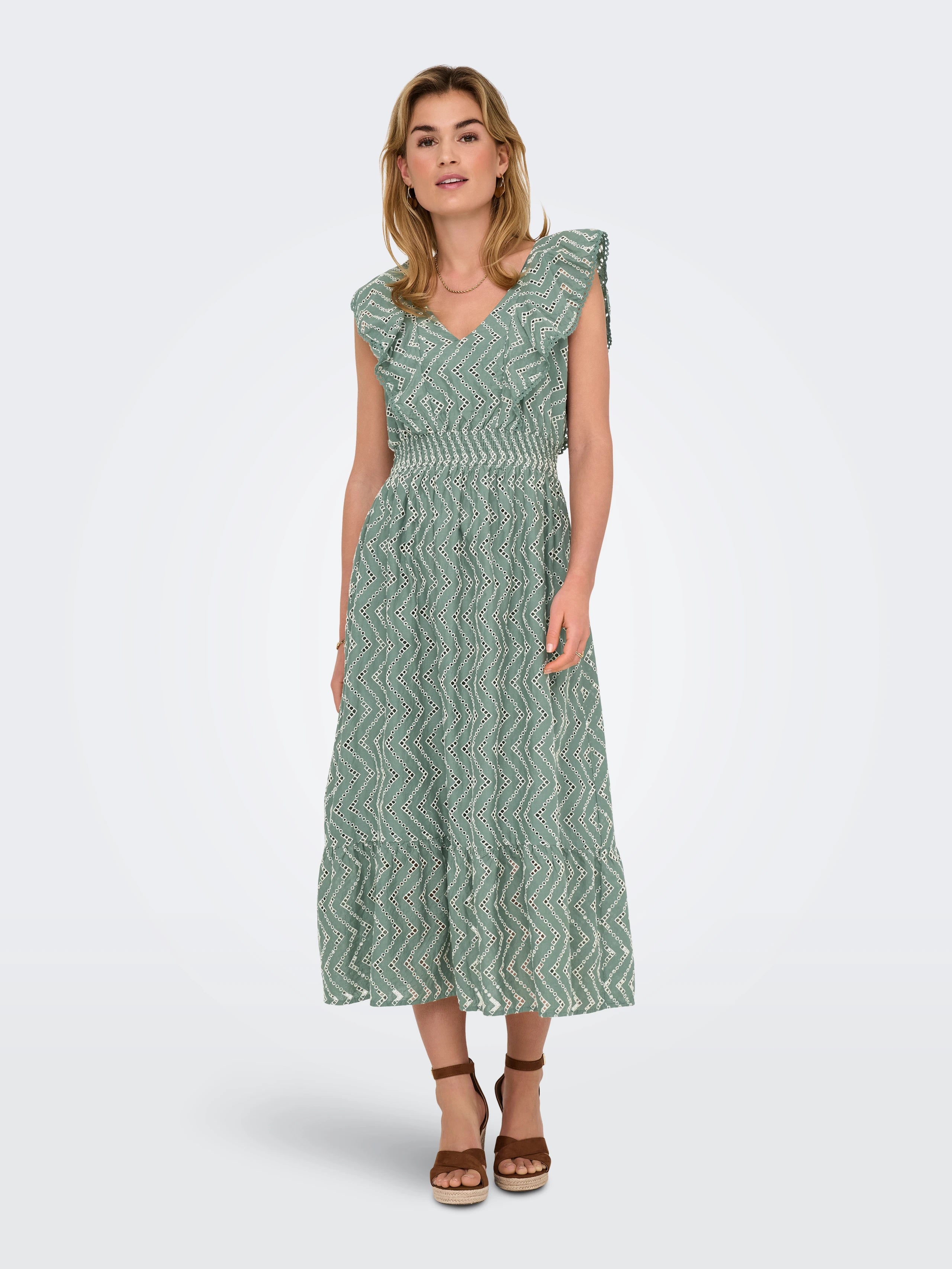 SHANNON EMB DETAIL DRESS