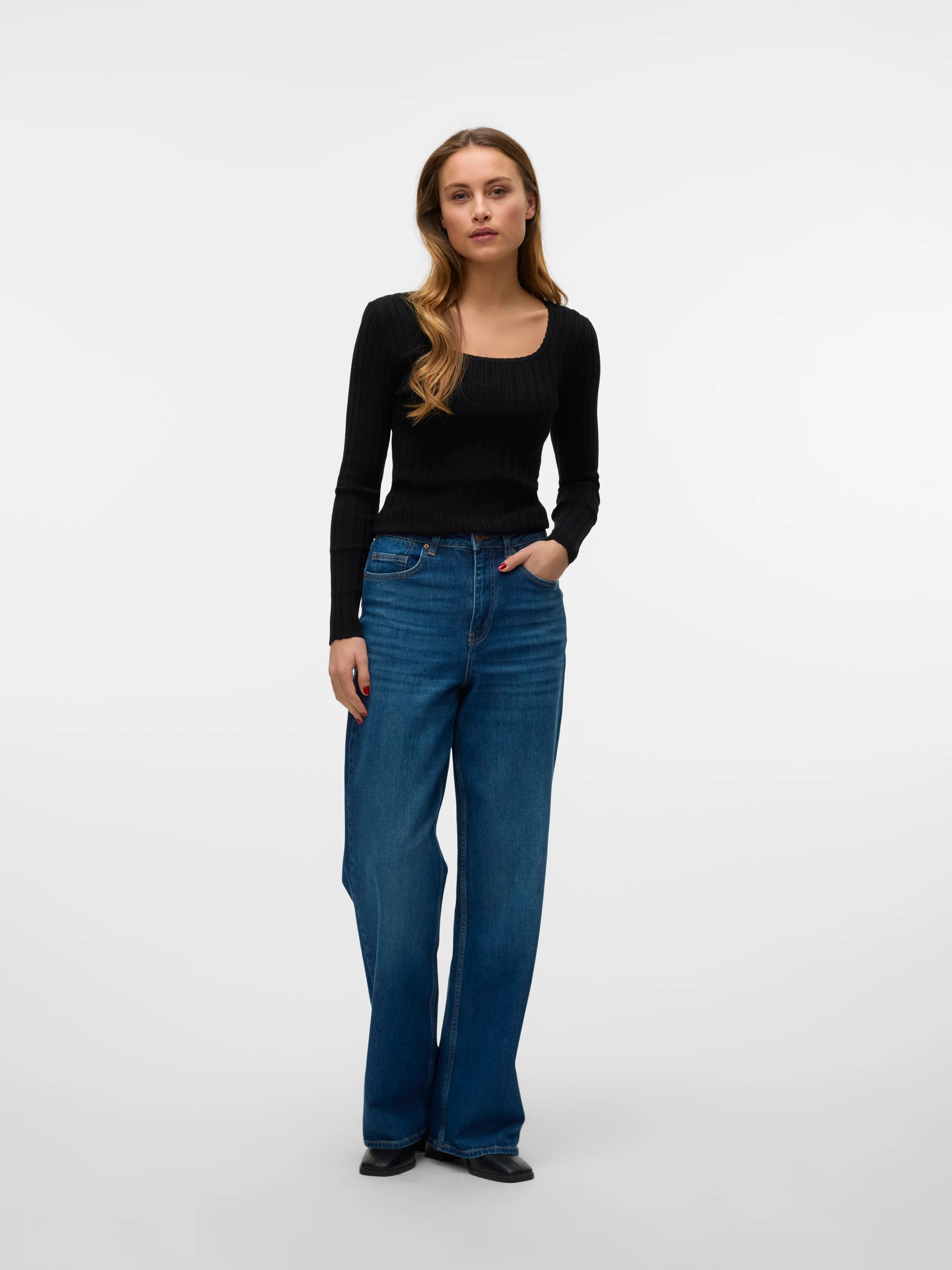 REBECCA SUPER HIGH RISE WIDE JEANS