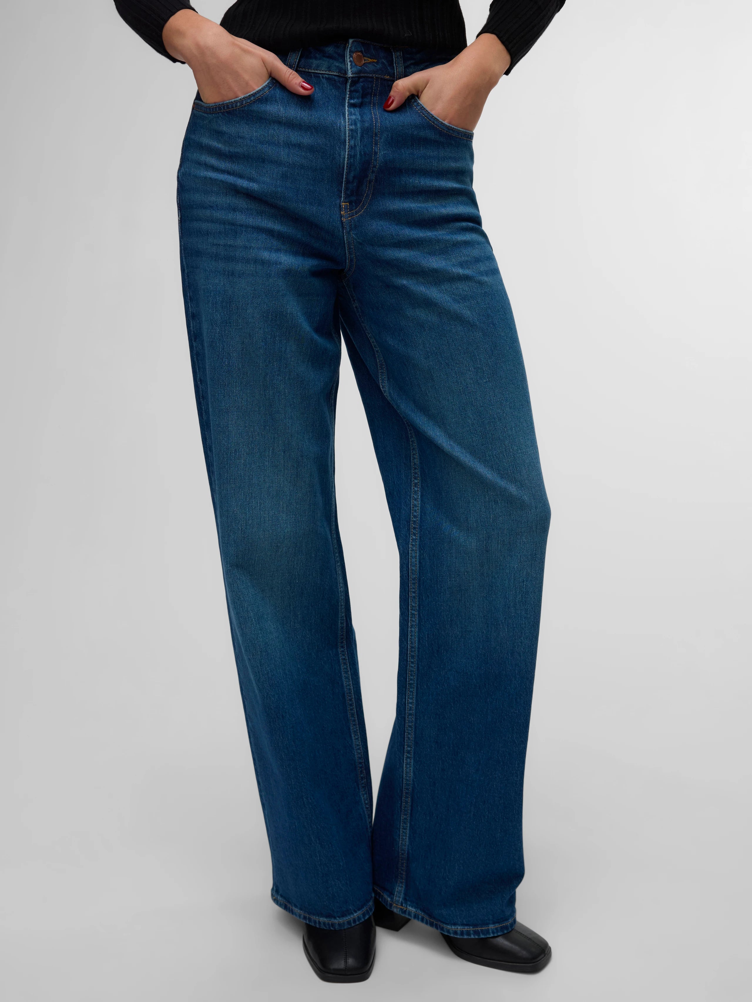 REBECCA SUPER HIGH RISE WIDE JEANS
