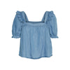 HARPER SHORT SLEEVE FRILL CROPPED TOP