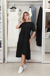 JARLOTTE 2/4 O-NECK CALF DRESS