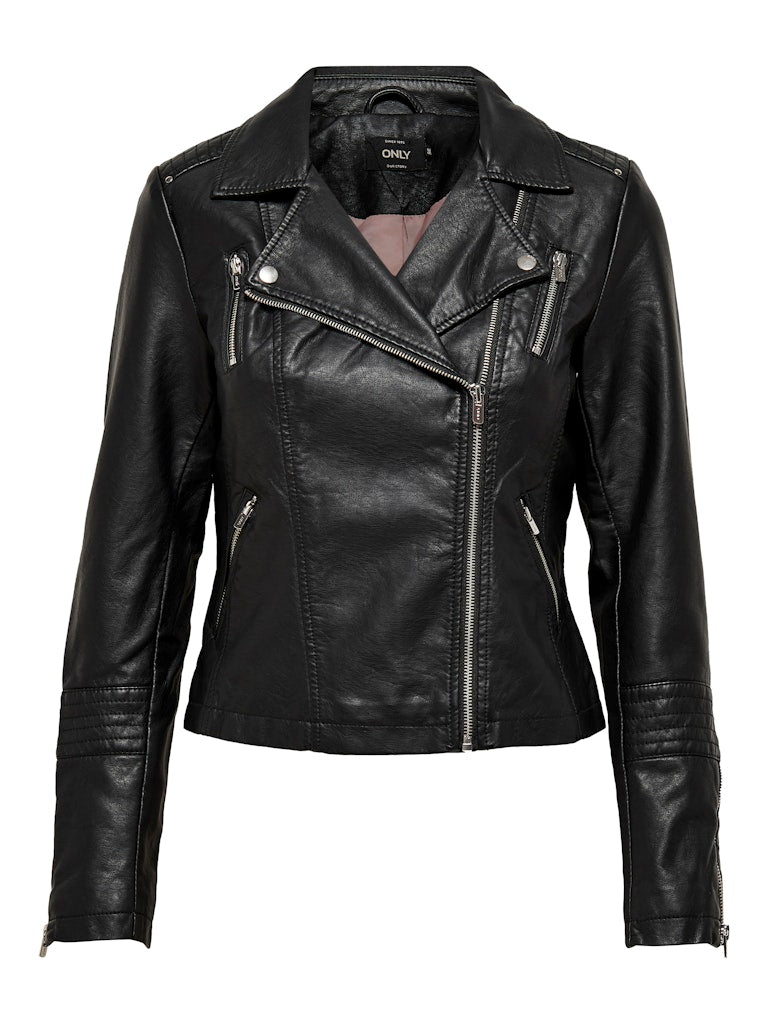 LEATHER BIKER JACKET
