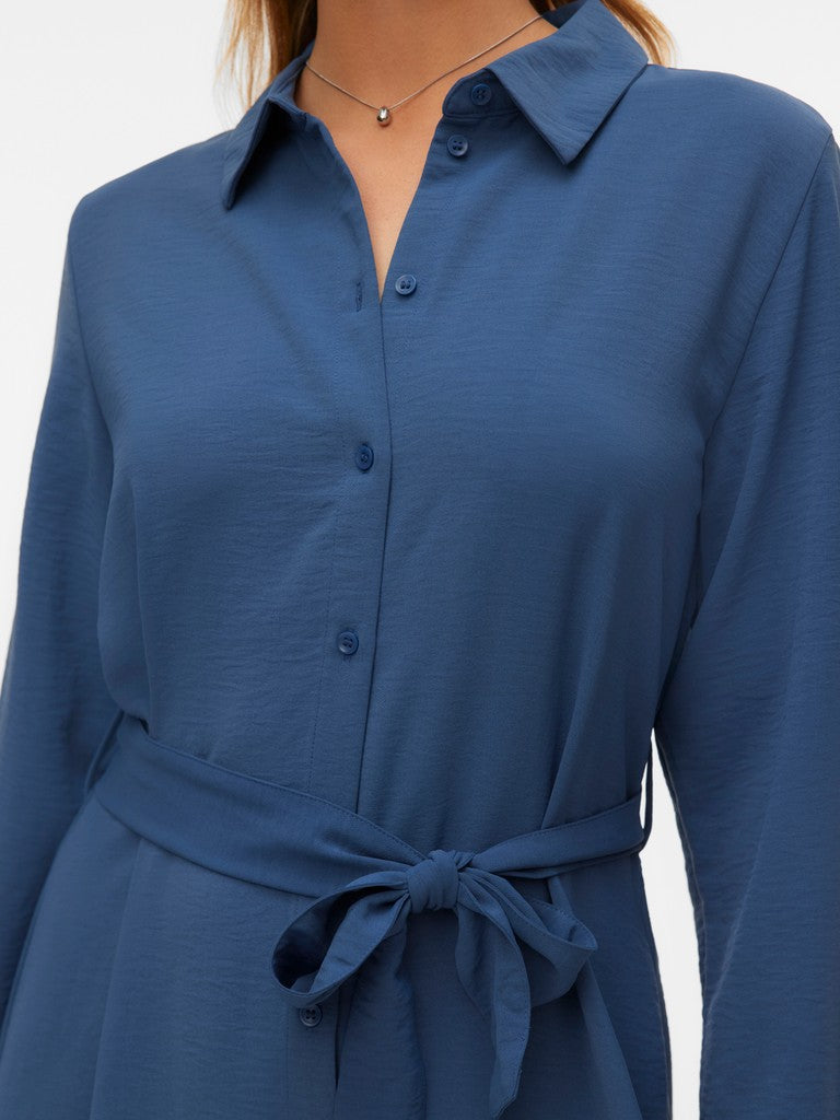 VMESME LS CALF SHIRT DRESS