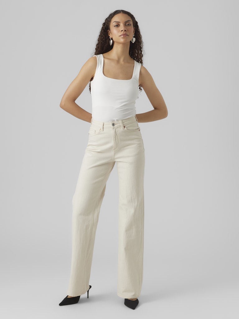 TESSA HR WIDE JEANS ECRU