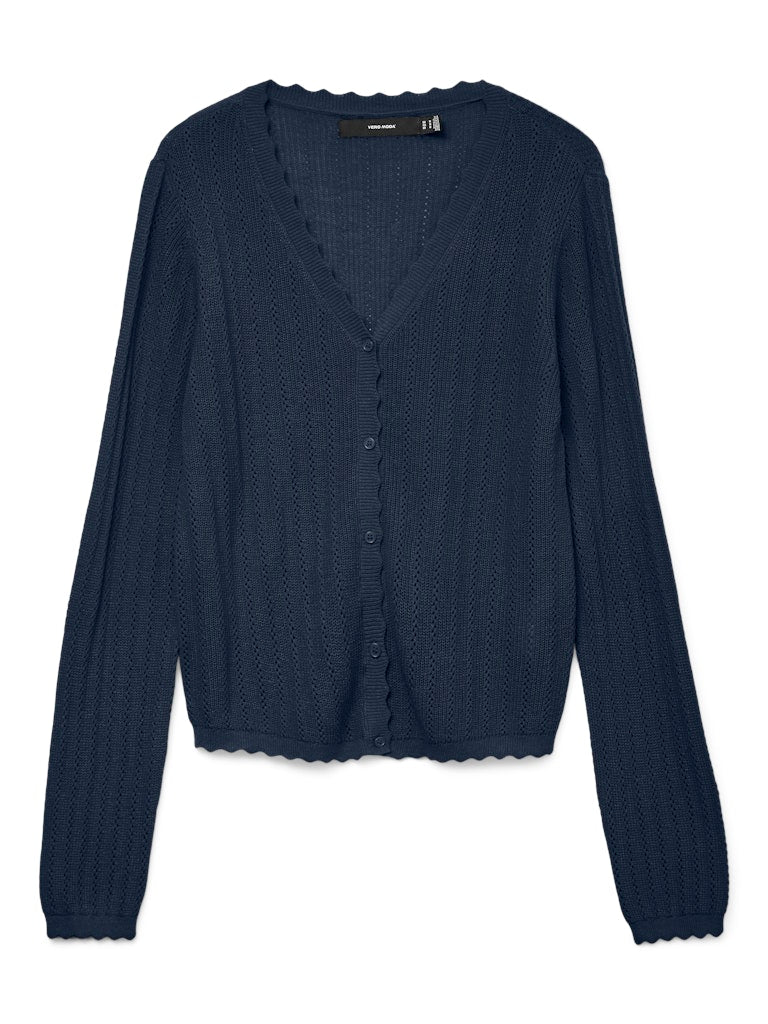 POINTELLE V-NECK CARDIGAN
