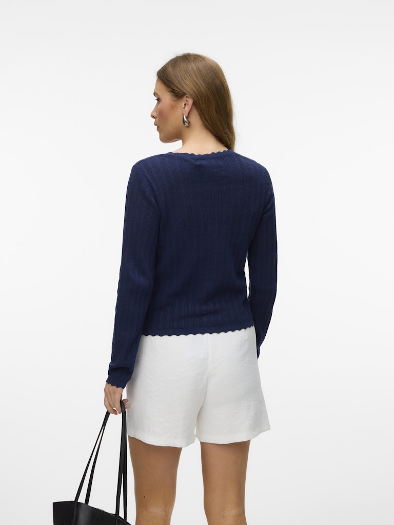 POINTELLE V-NECK CARDIGAN