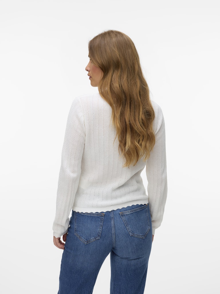 POINTELLE V-NECK CARDIGAN